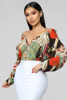 Amara Top - Orange Combo