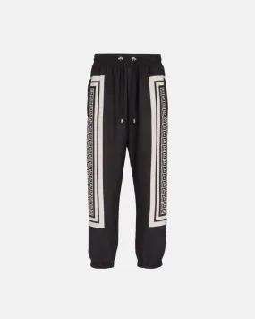 Balmain Monogrammed Scarf Joggers Black
