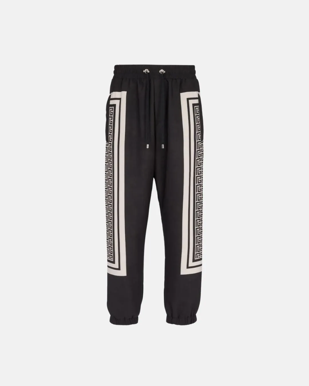 Balmain Monogrammed Scarf Joggers Black
