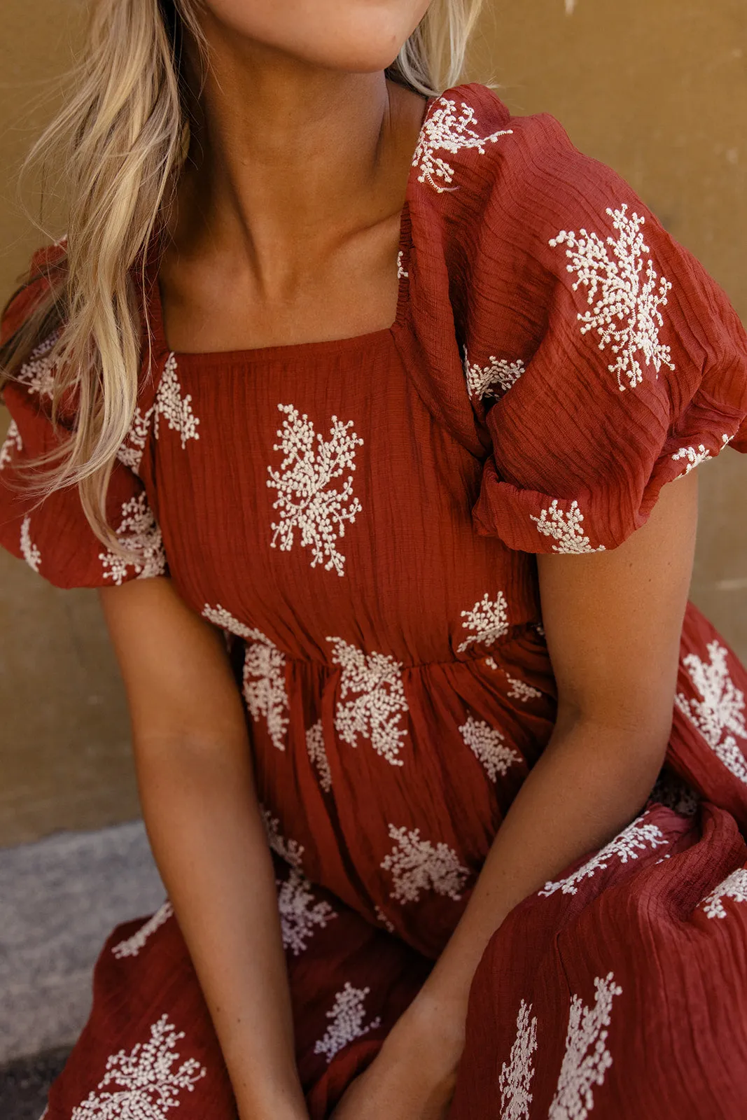 Burning Sun Embroidered Dress