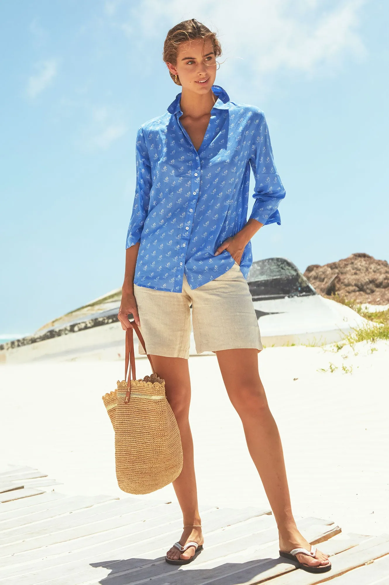 Cecilia Shirt | Blue/White