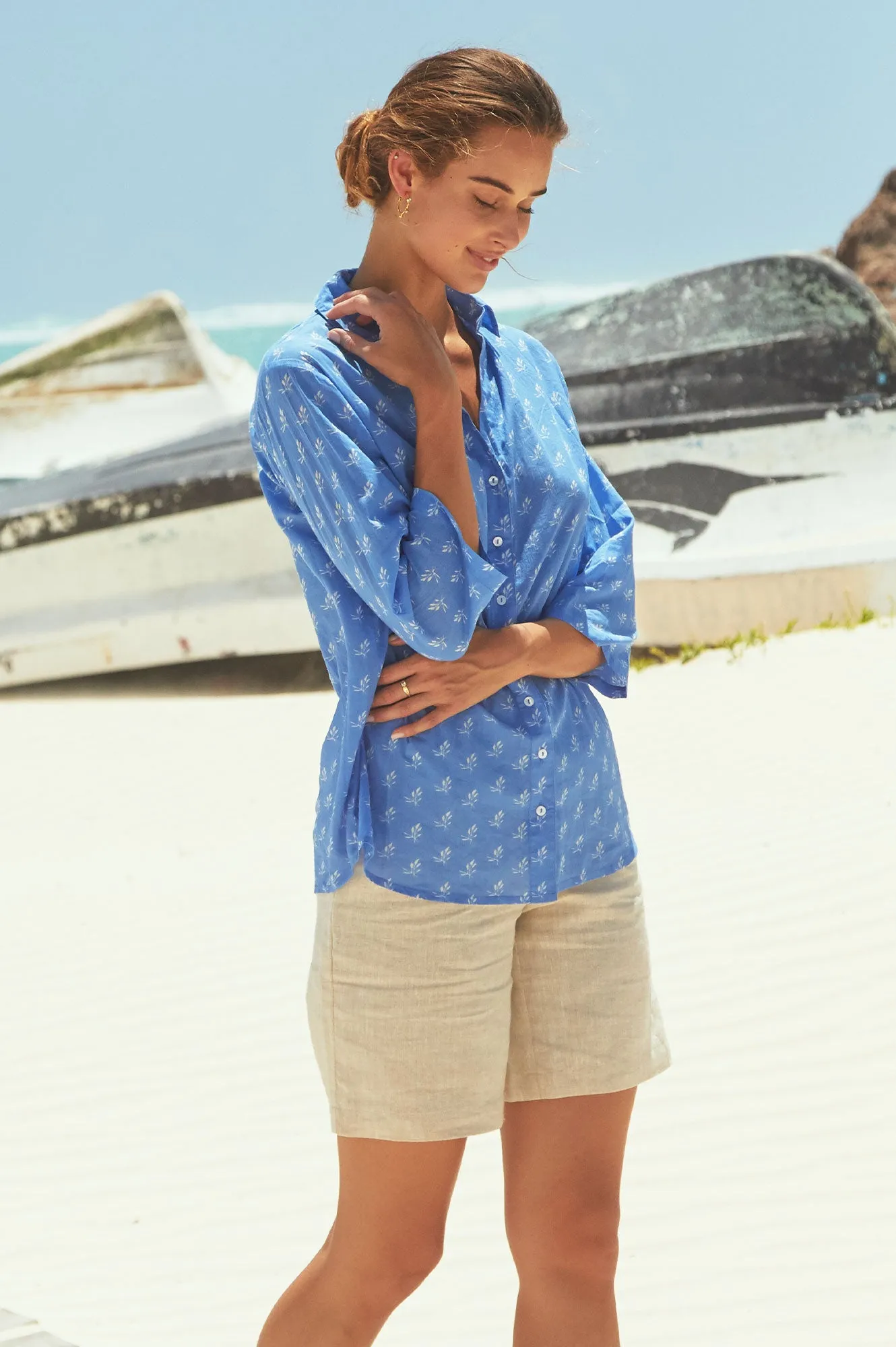 Cecilia Shirt | Blue/White