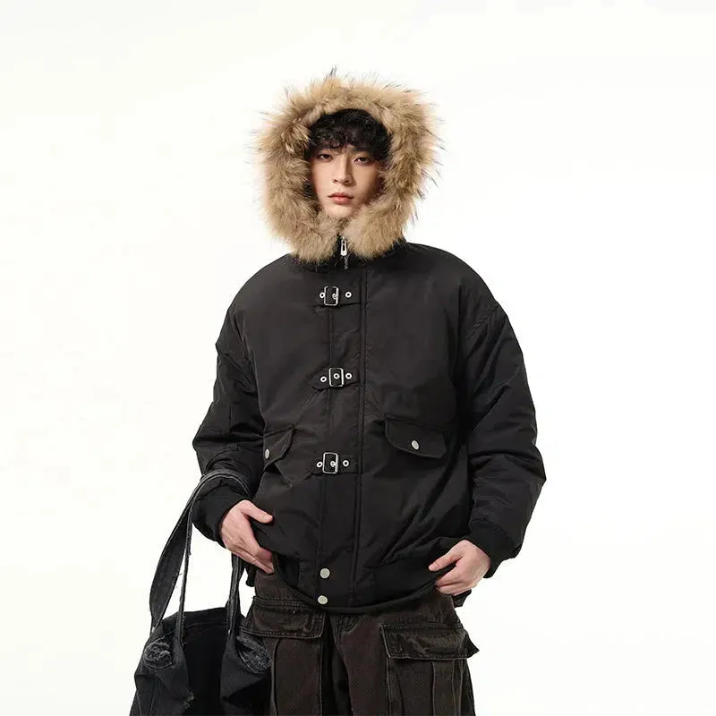 ChicMy-Fall Outfits -Autumn/Winter Coat Jacket INS Style Street Fashion Fur Collar Puffer Jacket