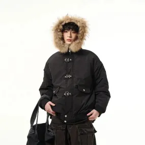 ChicMy-Fall Outfits -Autumn/Winter Coat Jacket INS Style Street Fashion Fur Collar Puffer Jacket
