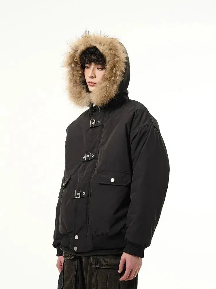 ChicMy-Fall Outfits -Autumn/Winter Coat Jacket INS Style Street Fashion Fur Collar Puffer Jacket