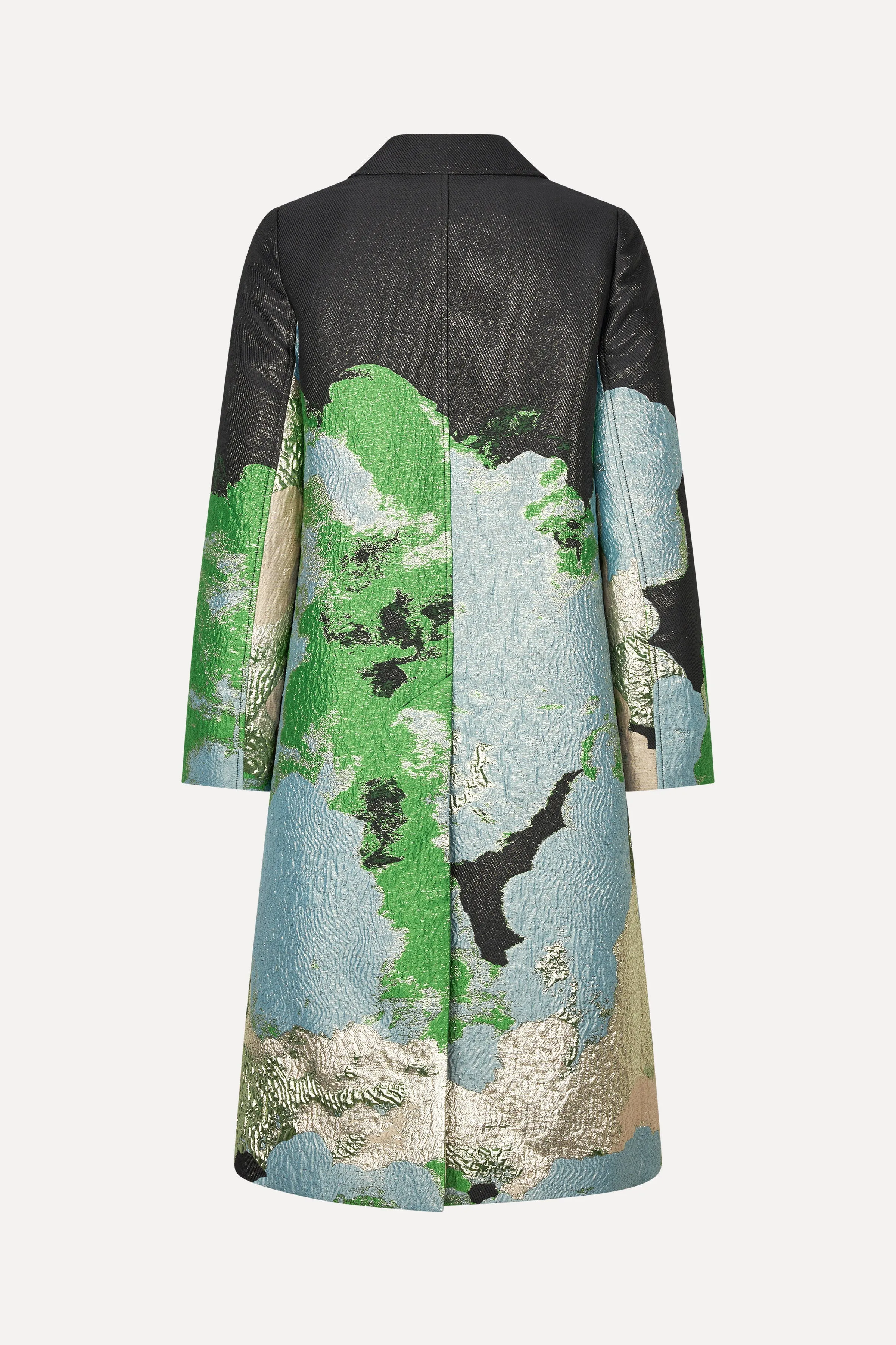 Darted Long Sleeve Coat - Clouds