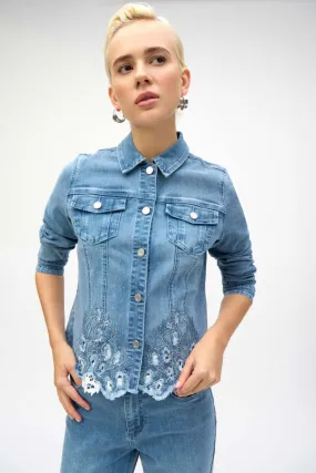Denim Jacket with Embroidery