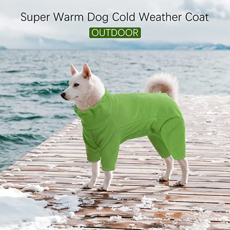 Dog Winter Coat Soft Fleece Pullover Pajamas, Pet Outfit Clothes