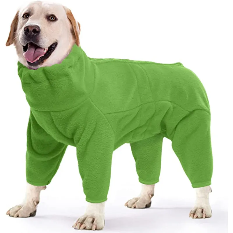Dog Winter Coat Soft Fleece Pullover Pajamas, Pet Outfit Clothes