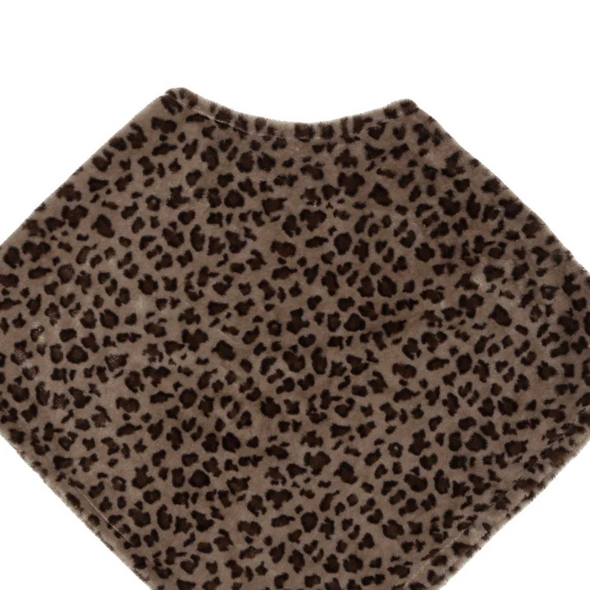 Faux Fur Poncho Womens Jacket Brown M