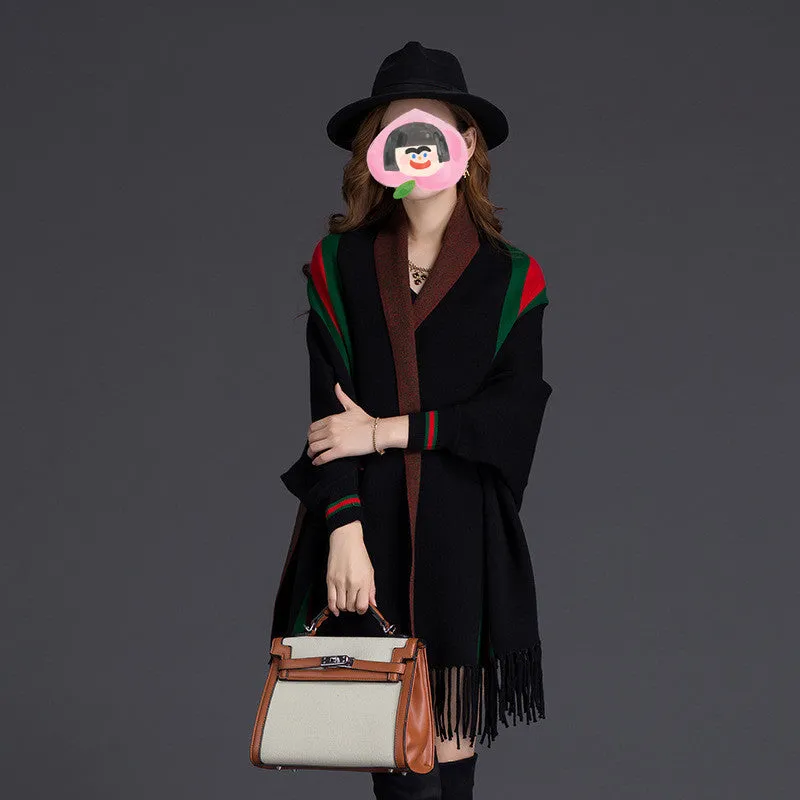 Fringed cape with sleeves（AY1489）