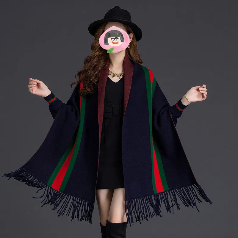 Fringed cape with sleeves（AY1489）