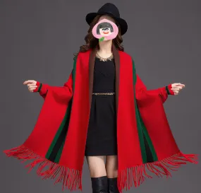 Fringed cape with sleeves（AY1489）