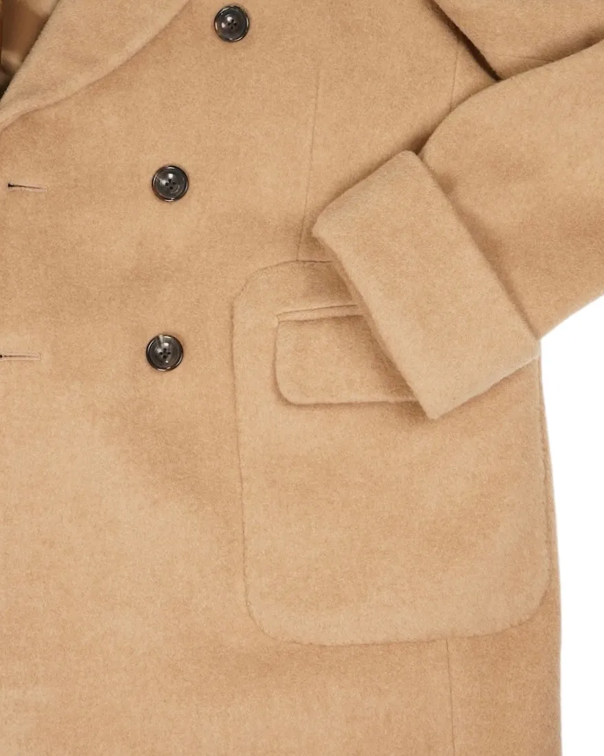 Götrich - Beige 620g Baby Camel DB. Polo Coat 50