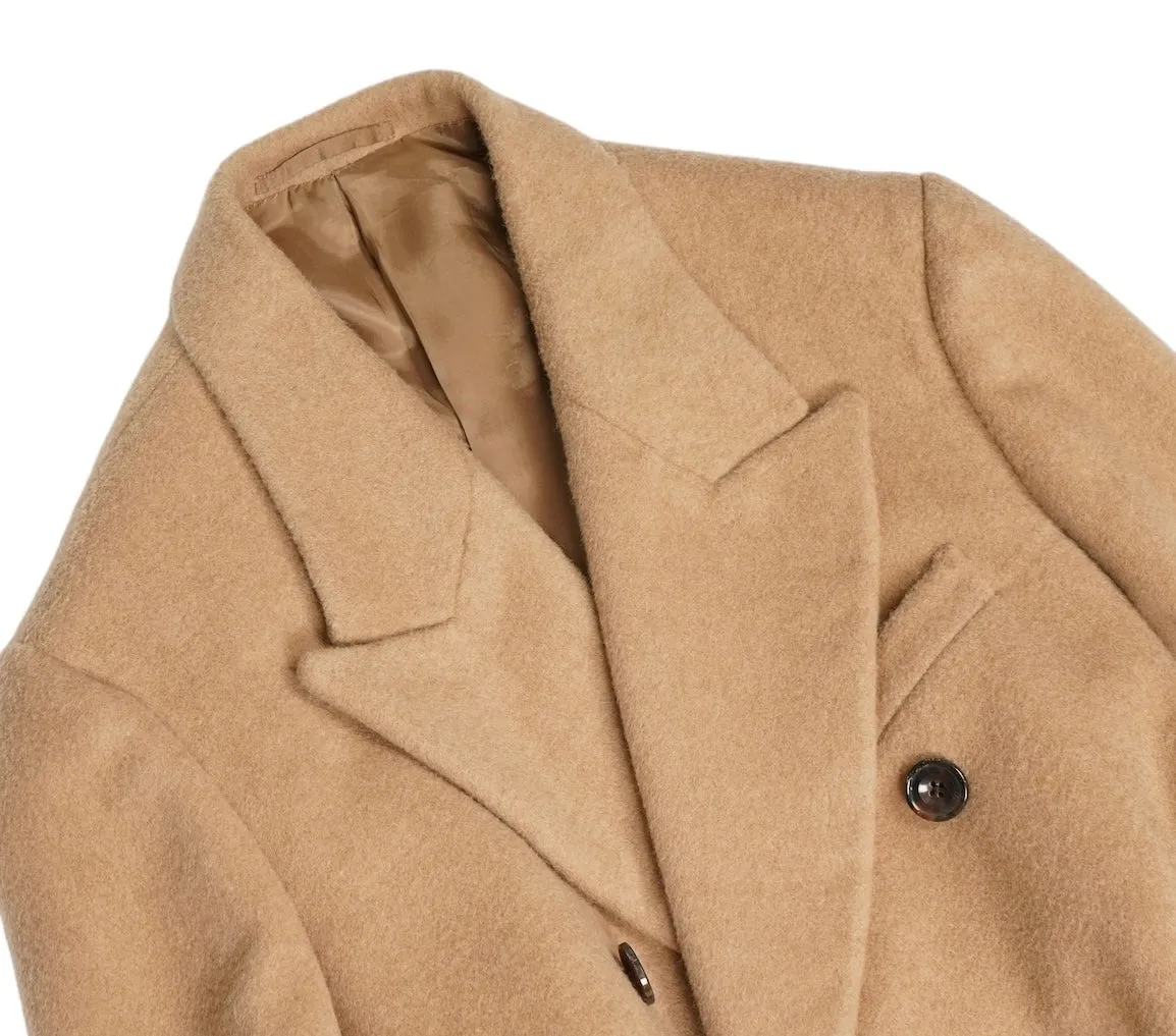 Götrich - Beige 620g Baby Camel DB. Polo Coat 50