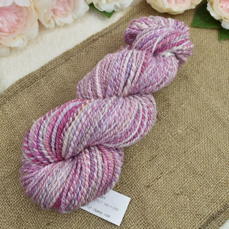 Hand Spun Tasmanian Merino Wool Chunky Yarn in Fizzy Pink