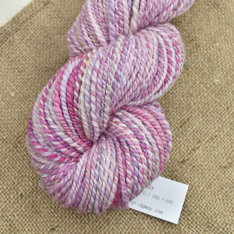 Hand Spun Tasmanian Merino Wool Chunky Yarn in Fizzy Pink