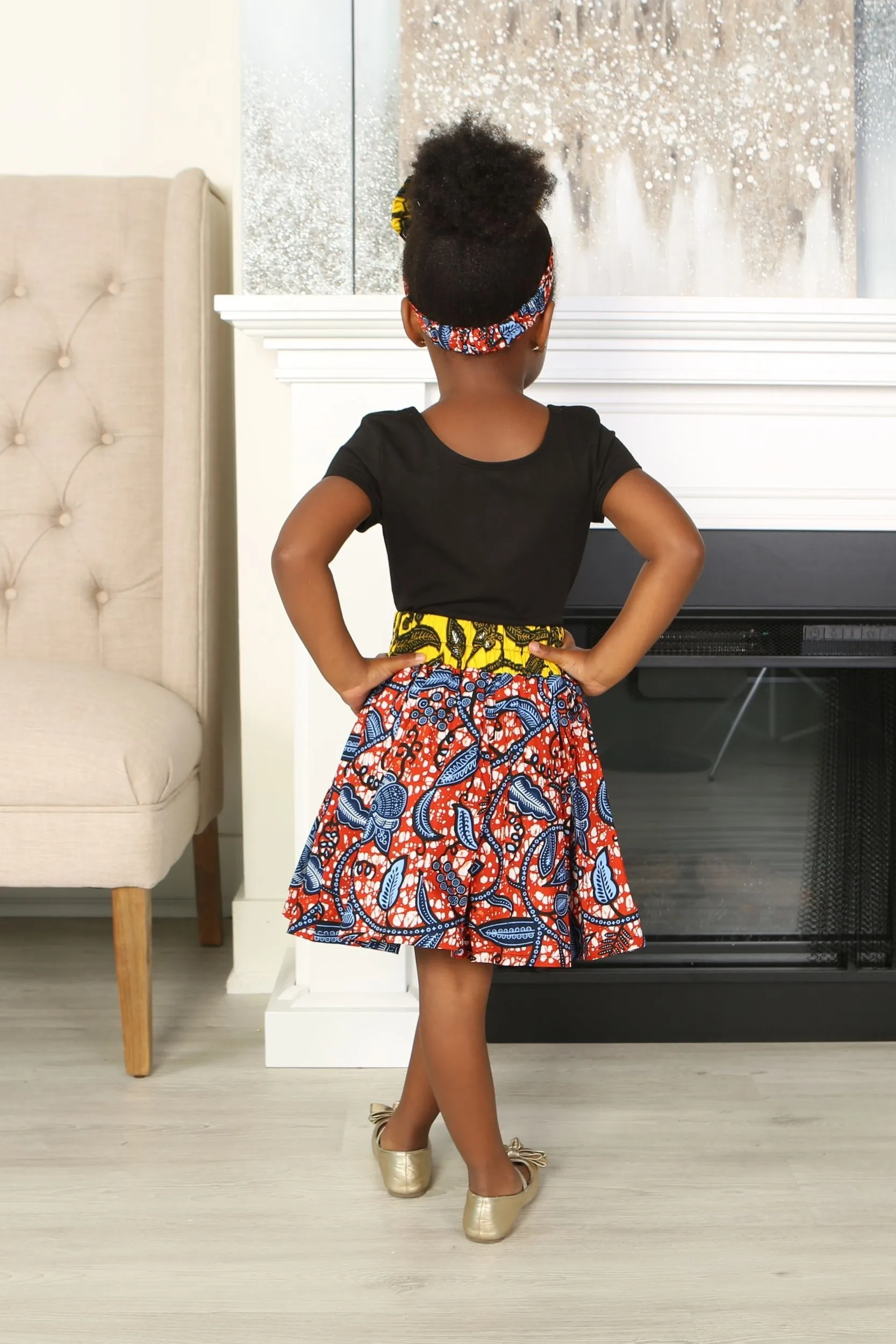 KOSSA AFRICAN PRINT GIRLS' SKIRT