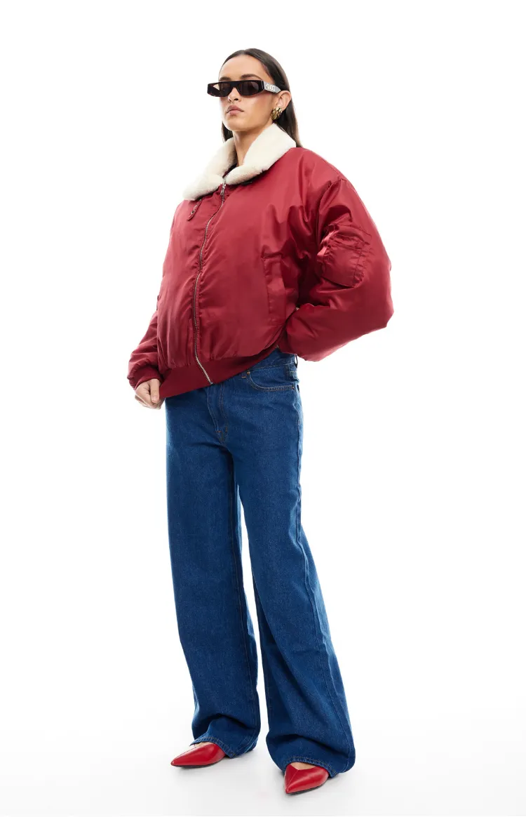 Lioness Carla Mulberry Puffer Jacket