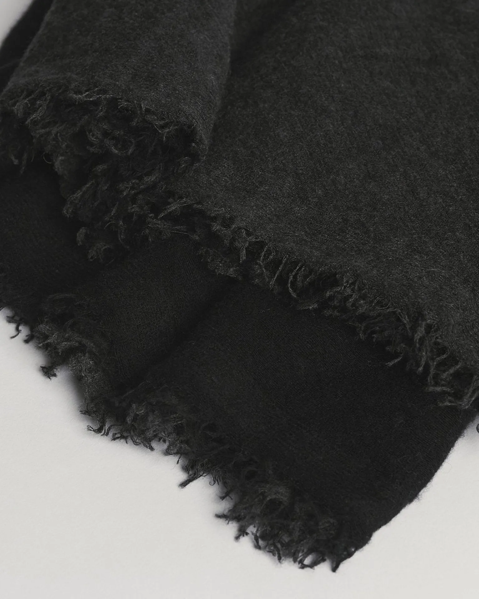 Love Duo Cashmere Scarf in Charcoal & Black