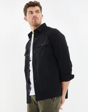 Men's Black Lightweight Shacket