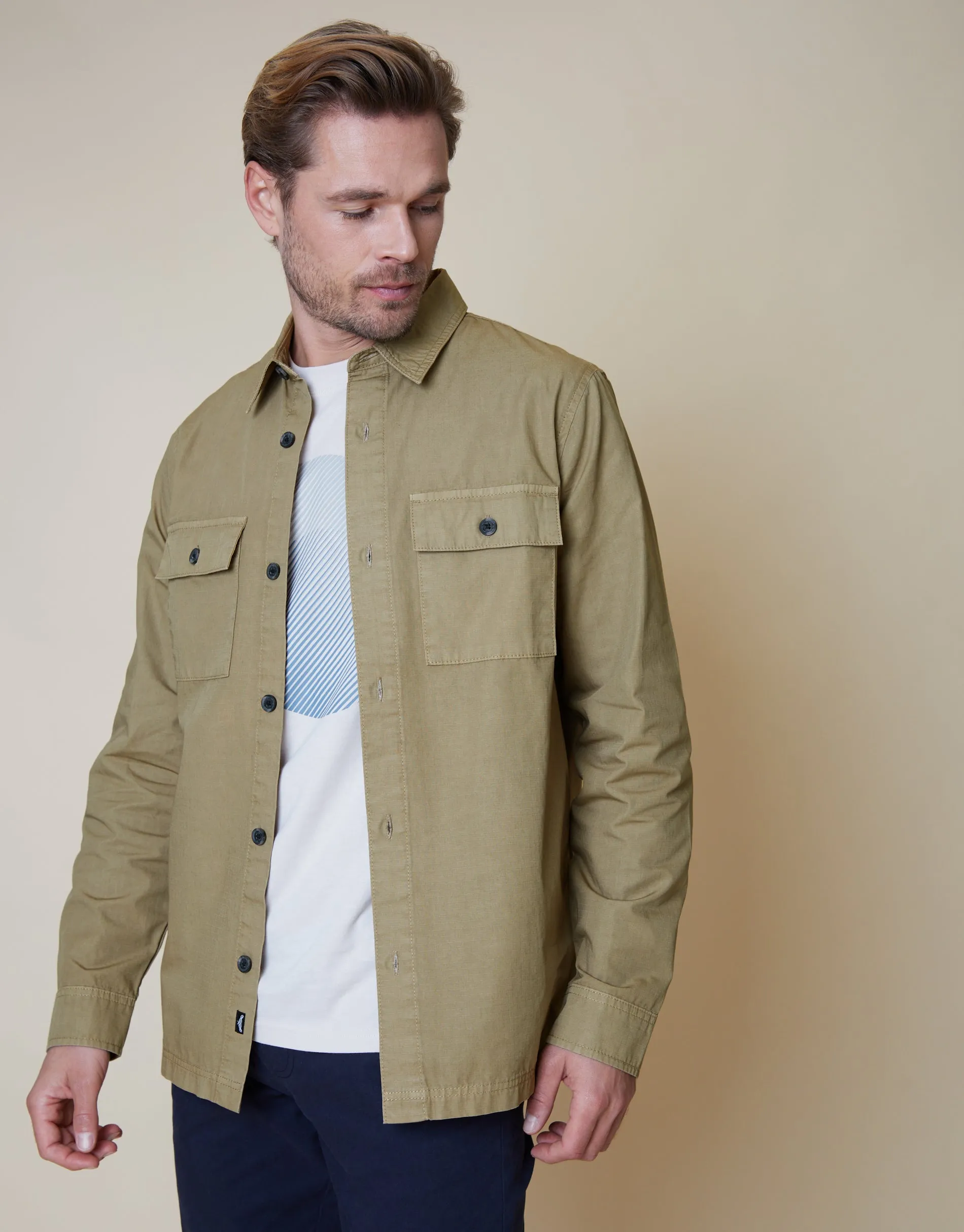 Men's Stone Lightweight Shacket