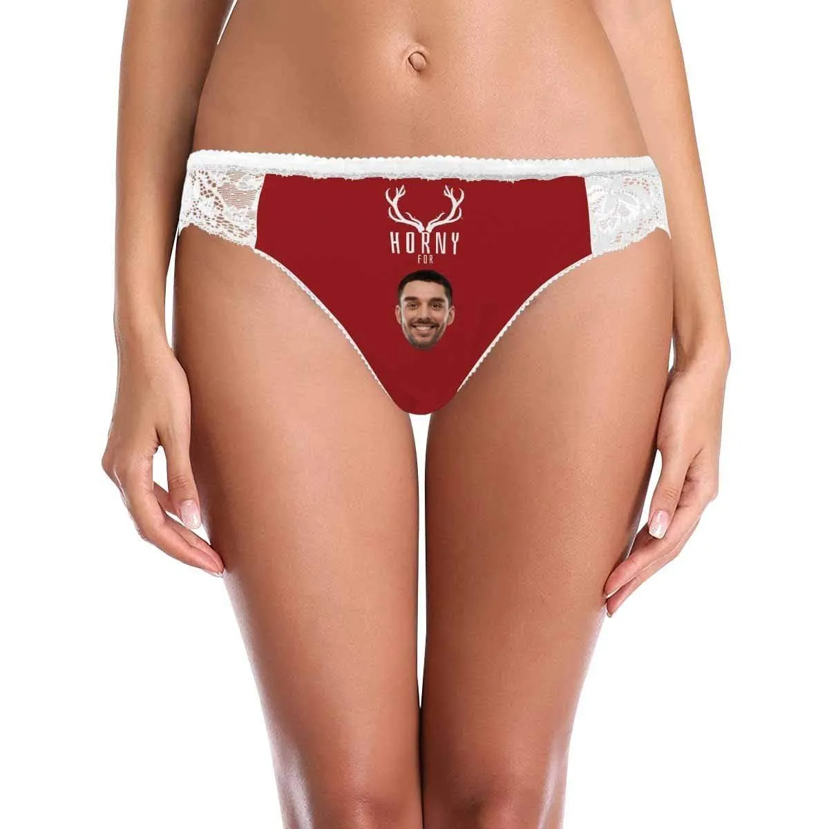 Personalized Face Womens Panties Custom Horny Sexy Underwear Women's Lace Panty Gift For Her