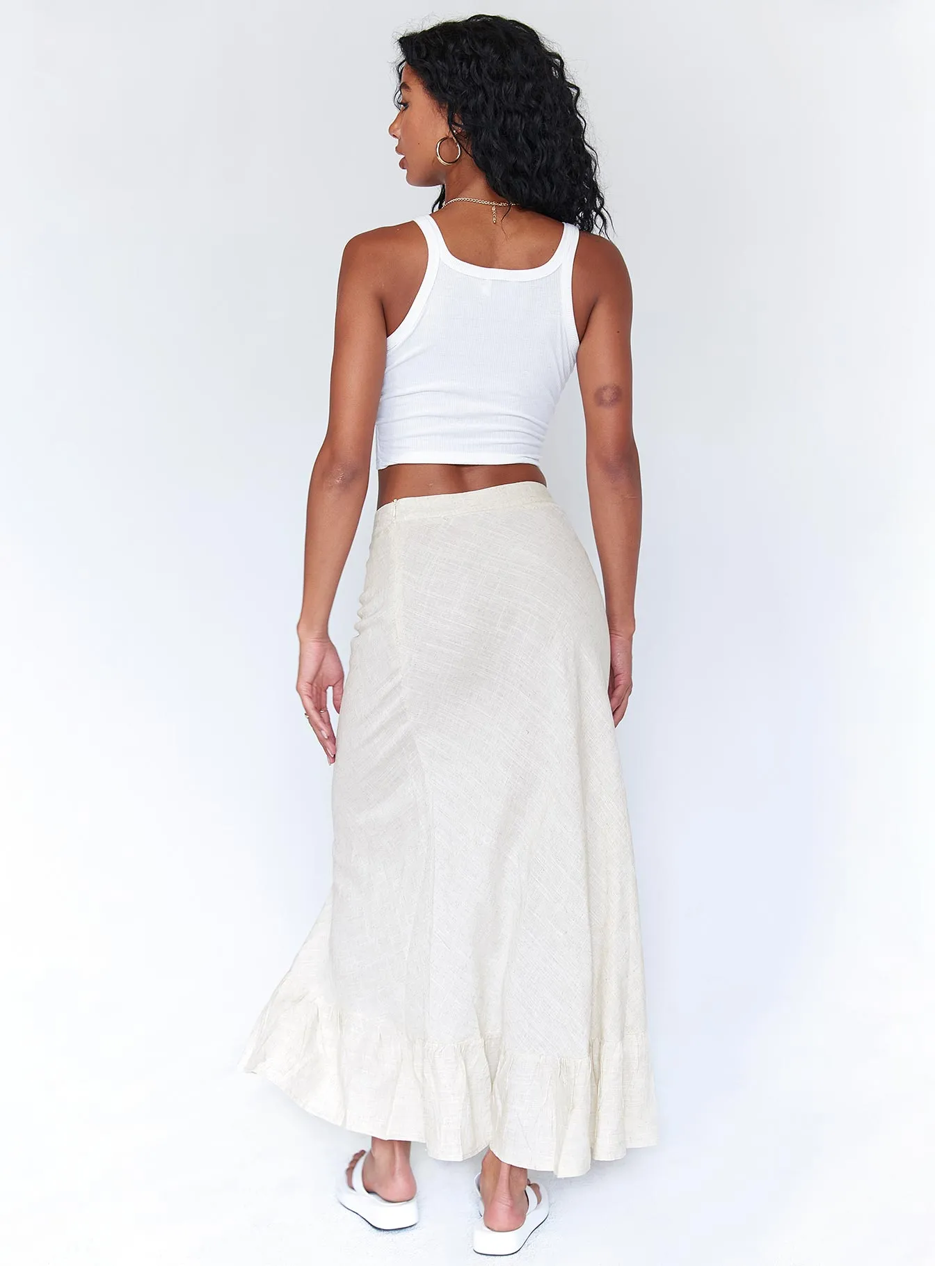 Sally Midi Skirt Beige