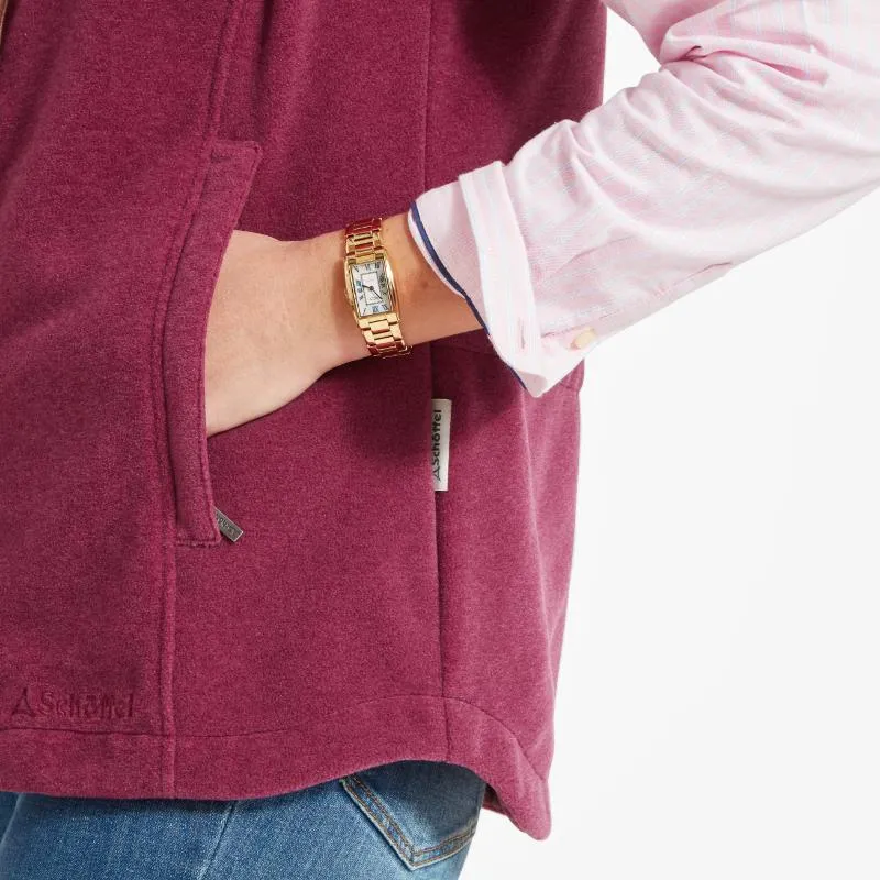 Schoffel Ladies Lyndon Fleece Gilet - Mulberry