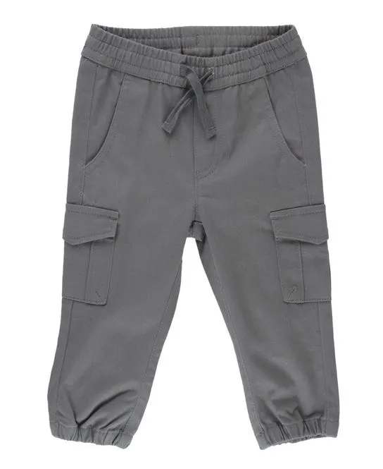 Slim Cargo Joggers - Smoke