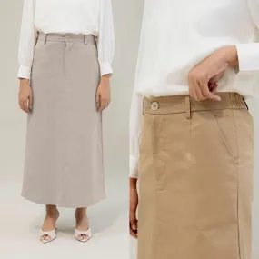 Straight Chino Skirt