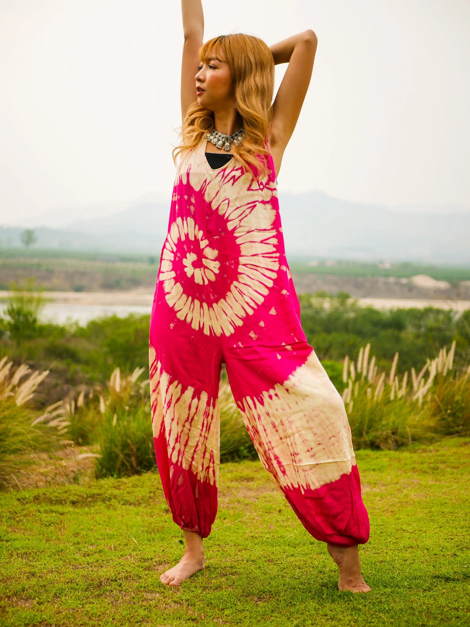 Sunkissed Gypsy Racerback Dungarees Jumpsuit Romper