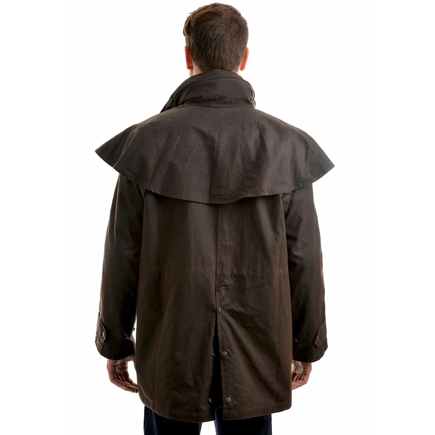 Thomas Cook Men's High Country Professional Oilskin Short Coat Rustic Mulch