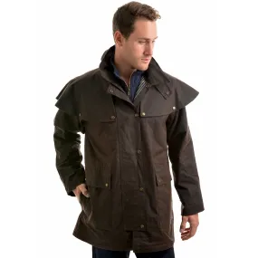 Thomas Cook Men's High Country Professional Oilskin Short Coat Rustic Mulch