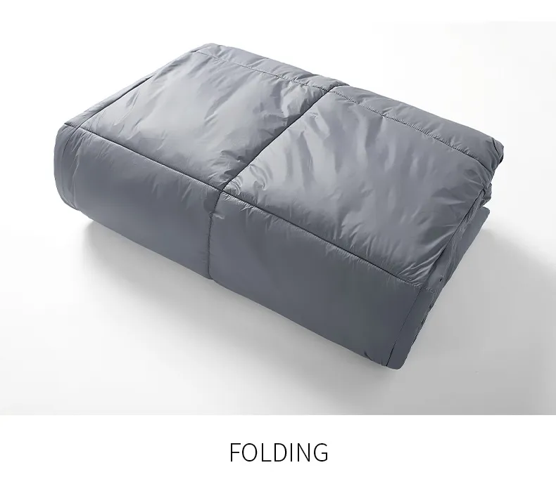 Two-in-One Grey Heated Blanket