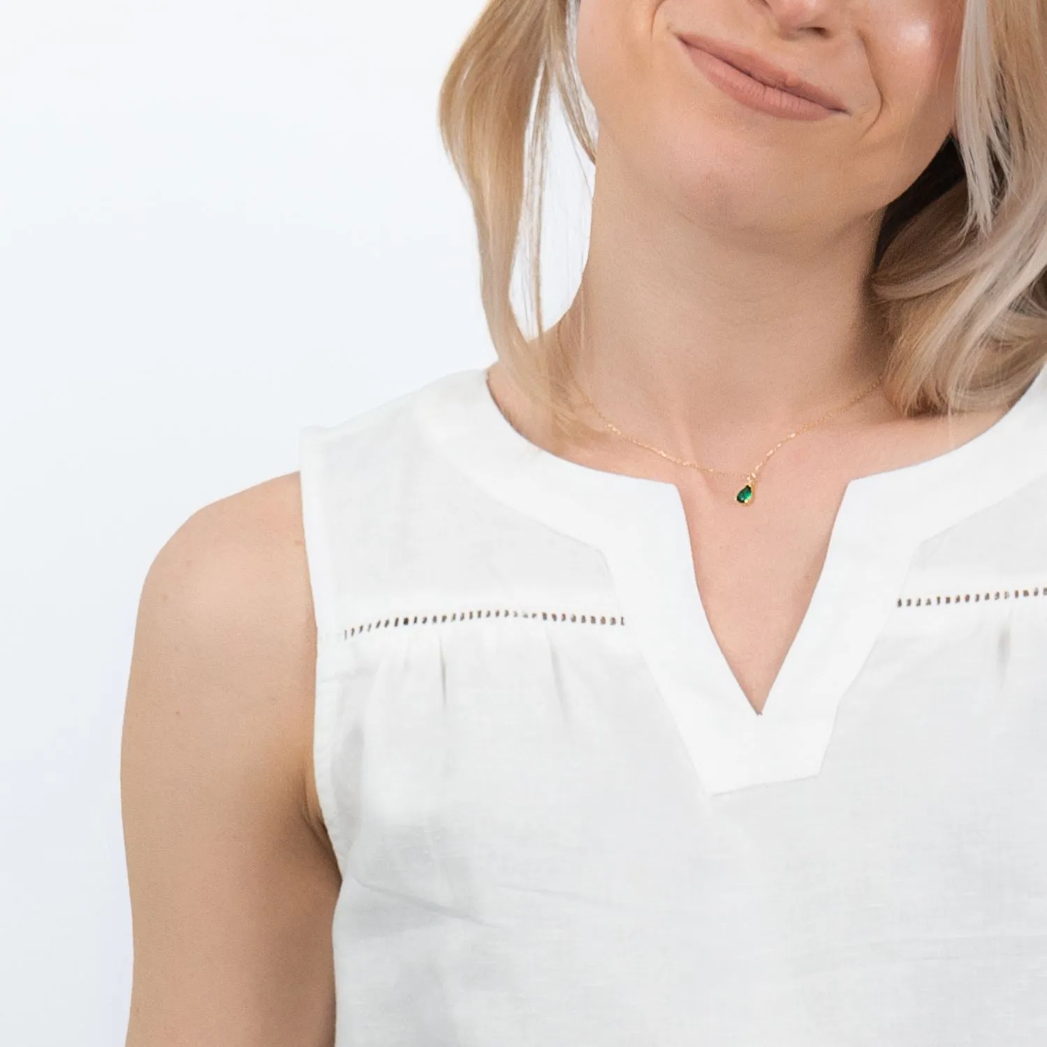Womens White Relaxed Fit Sleeveless Top